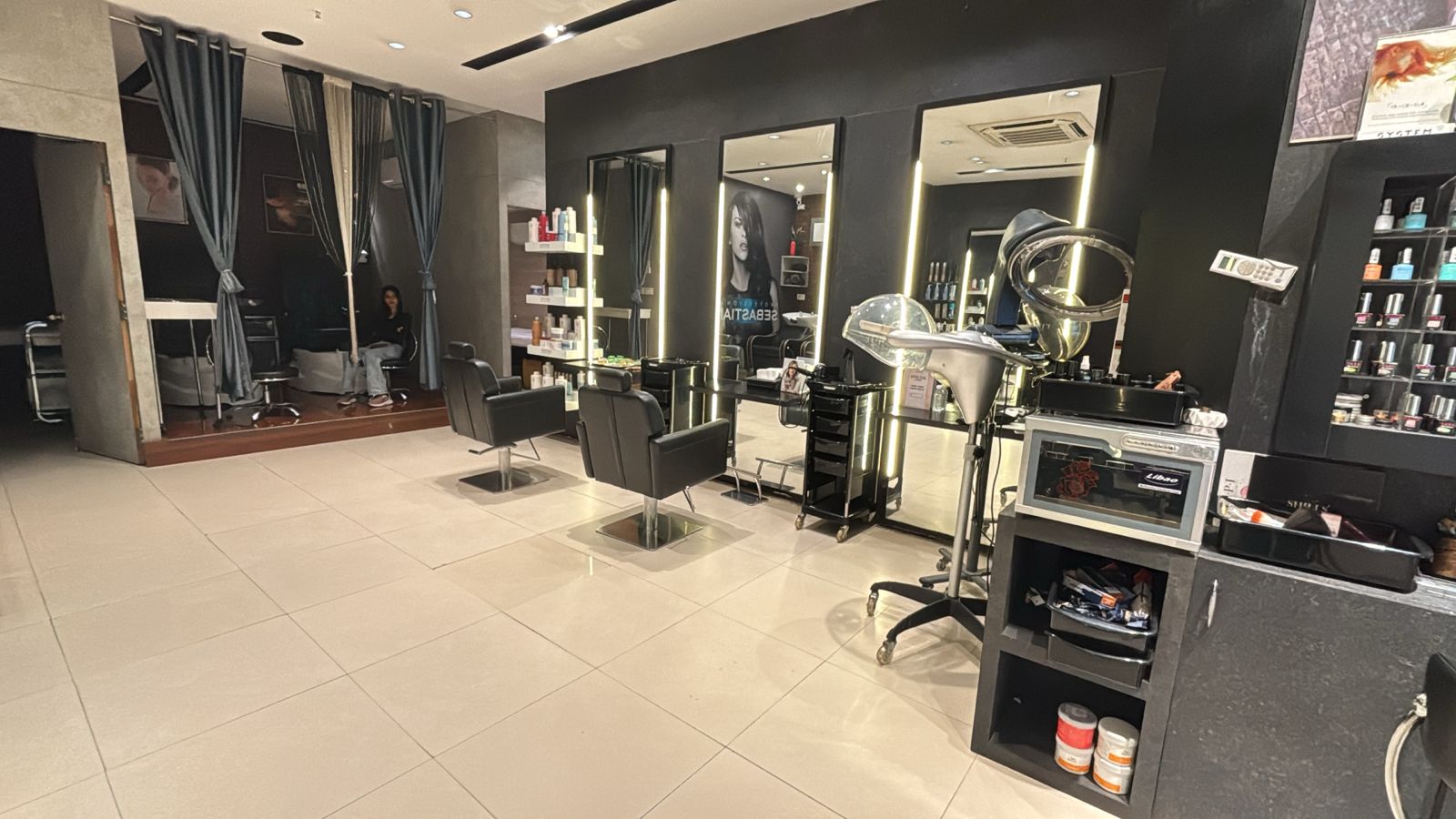 Premium hair salon in Hyderabad — TONI & GUY interior